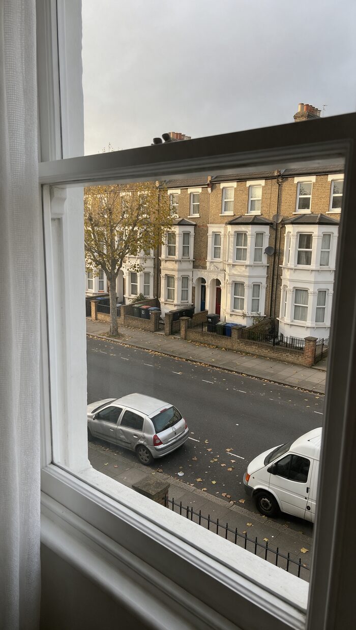 A south London terraced street from a first-floor window